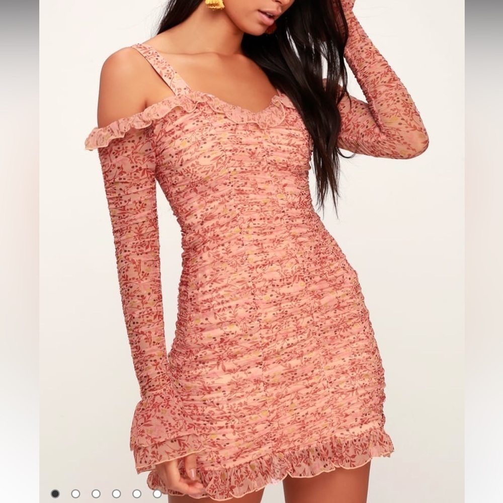 Elegant Pink Off-Shoulder Dress